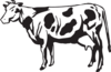 Side View Of A Cow Clip Art